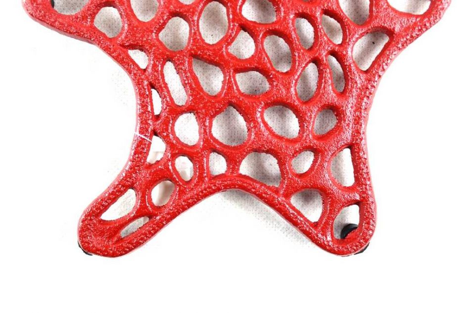Rustic Red Cast Iron Starfish Trivet 7""    Home Decor Supply | Online Retail | ShoreShopper.com