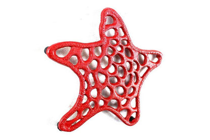 Rustic Red Cast Iron Starfish Trivet 7""    Home Decor Supply | Online Retail | ShoreShopper.com