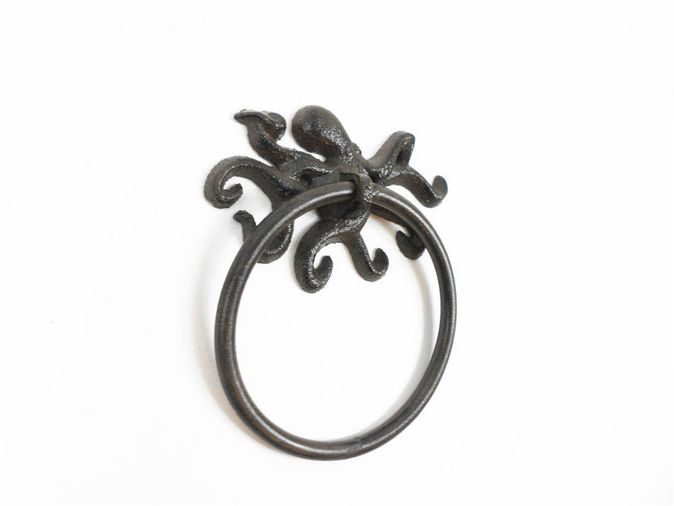 Cast Iron Octopus Towel Holder 6""    Home Decor Supply | Online Retail | ShoreShopper.com