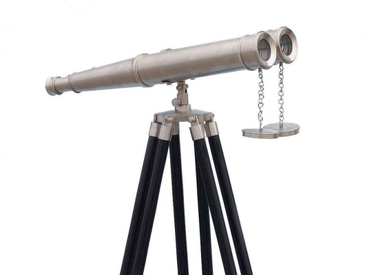 Floor Standing Admiral's Brushed Nickel Binoculars 62""    Home Decor Supply | Online Retail | ShoreShopper.com