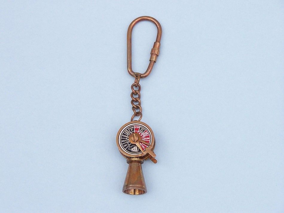 Antique Copper Titanic Engine Telegraph Key Chain 5""    Home Decor Supply | Online Retail | ShoreShopper.com