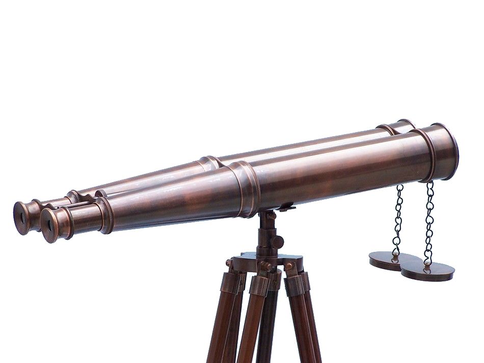 Floor Standing Admiral's Antique Copper Binoculars 62""    Home Decor Supply | Online Retail | ShoreShopper.com